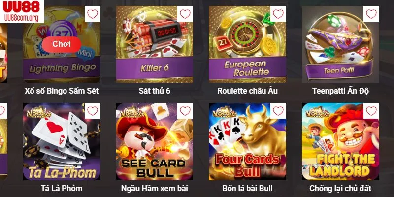 Casino UU88 quy tụ nhiều sảnh game hấp dẫn